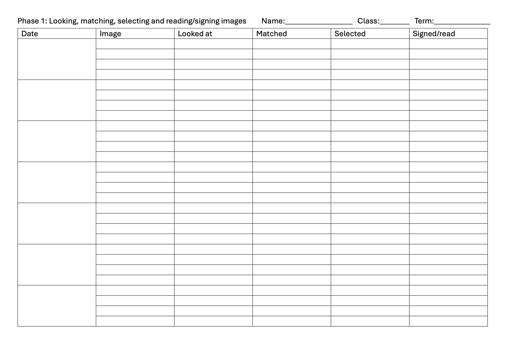 Phase 1 DSE Tracking Sheet